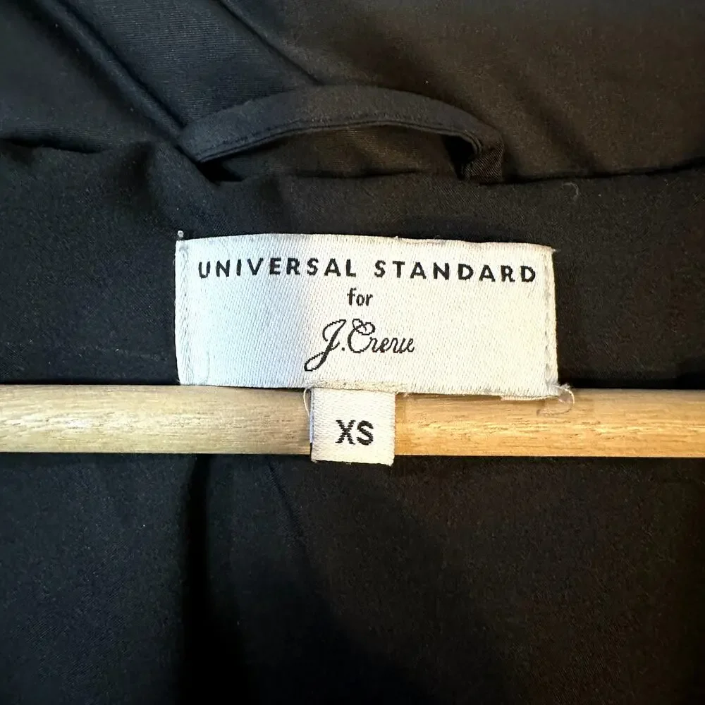 Universal Standard x J.Crew Black Winter Parka Chevron Puffer Coat XS (10-12) - Picture 5 of 8